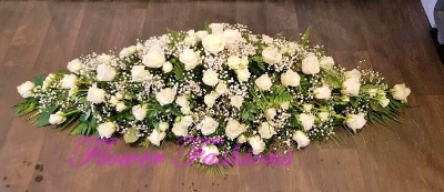 Rose & Gypsophila Casket Spray