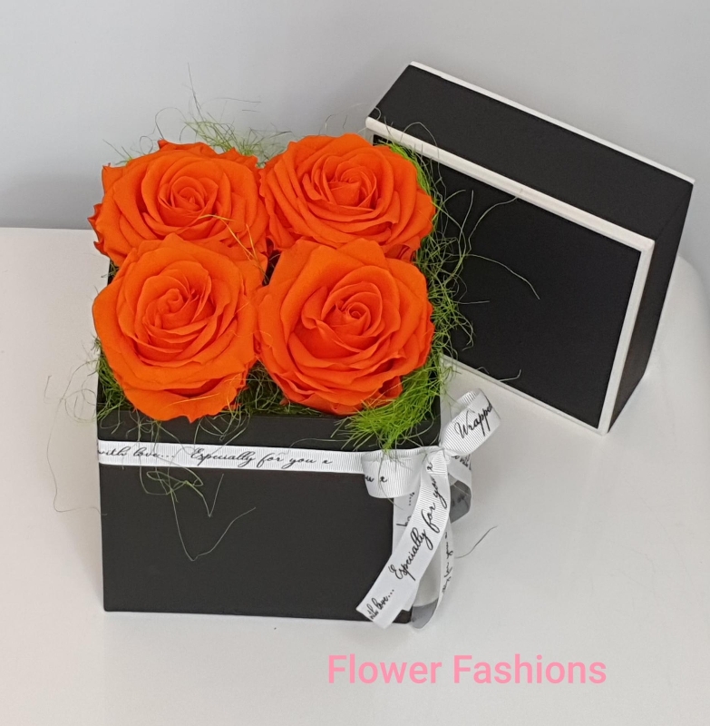 Infinity Orange Rose Box null