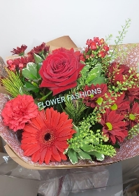 Red Round Hand Tied Bouquet